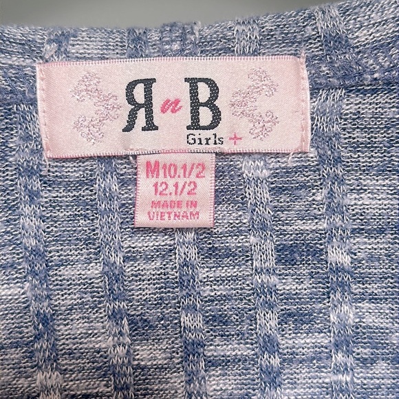 RB Girls Lightweight Sweater Open Cardigan with Hood, Size M (10-12) - Picture 4 of 6